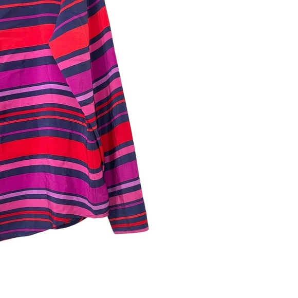 C Wonder stripped silk button down dress top size M, Red, Purple, Blue, Pink. - Picture 6 of 16